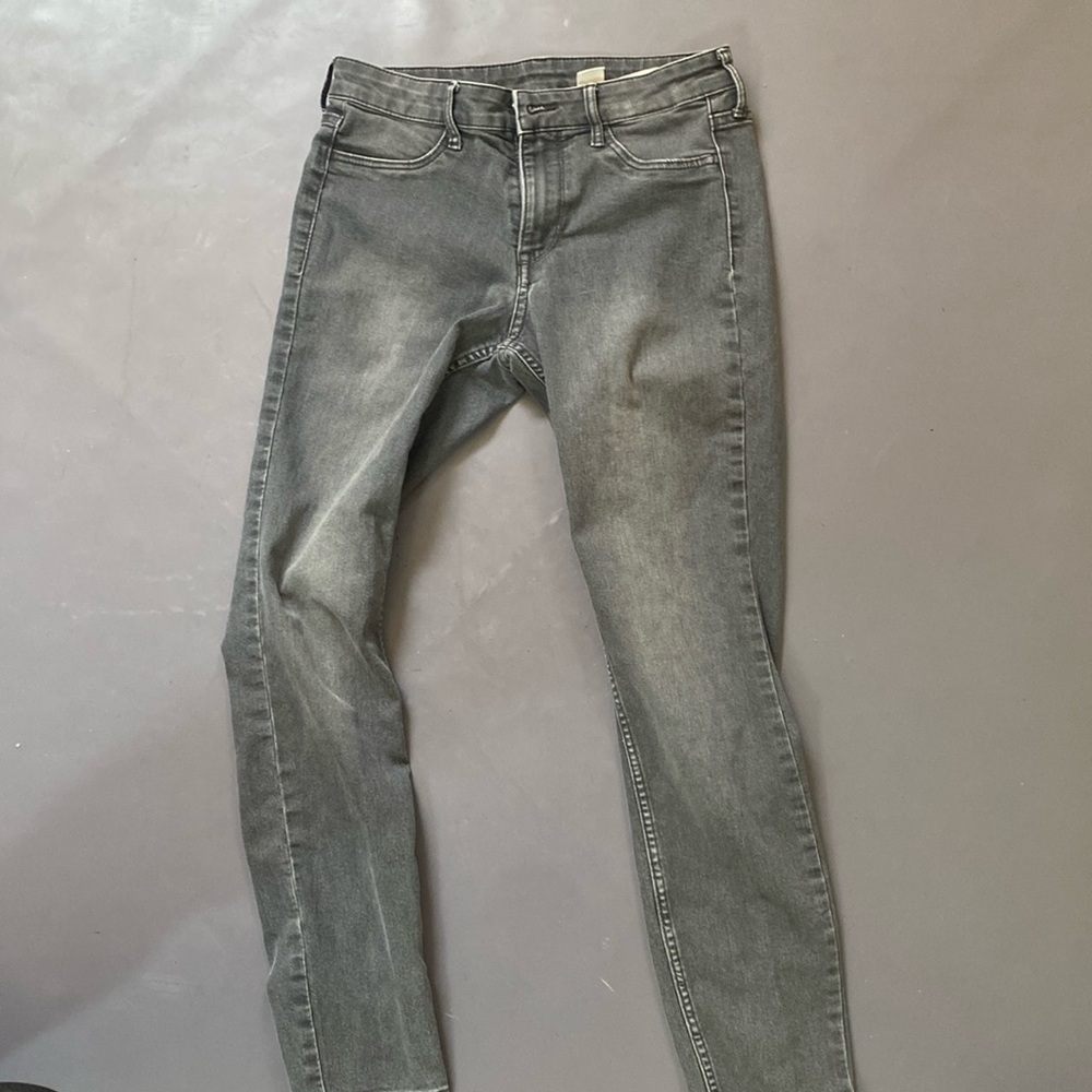 &denim by h&m light gray skinny jeans